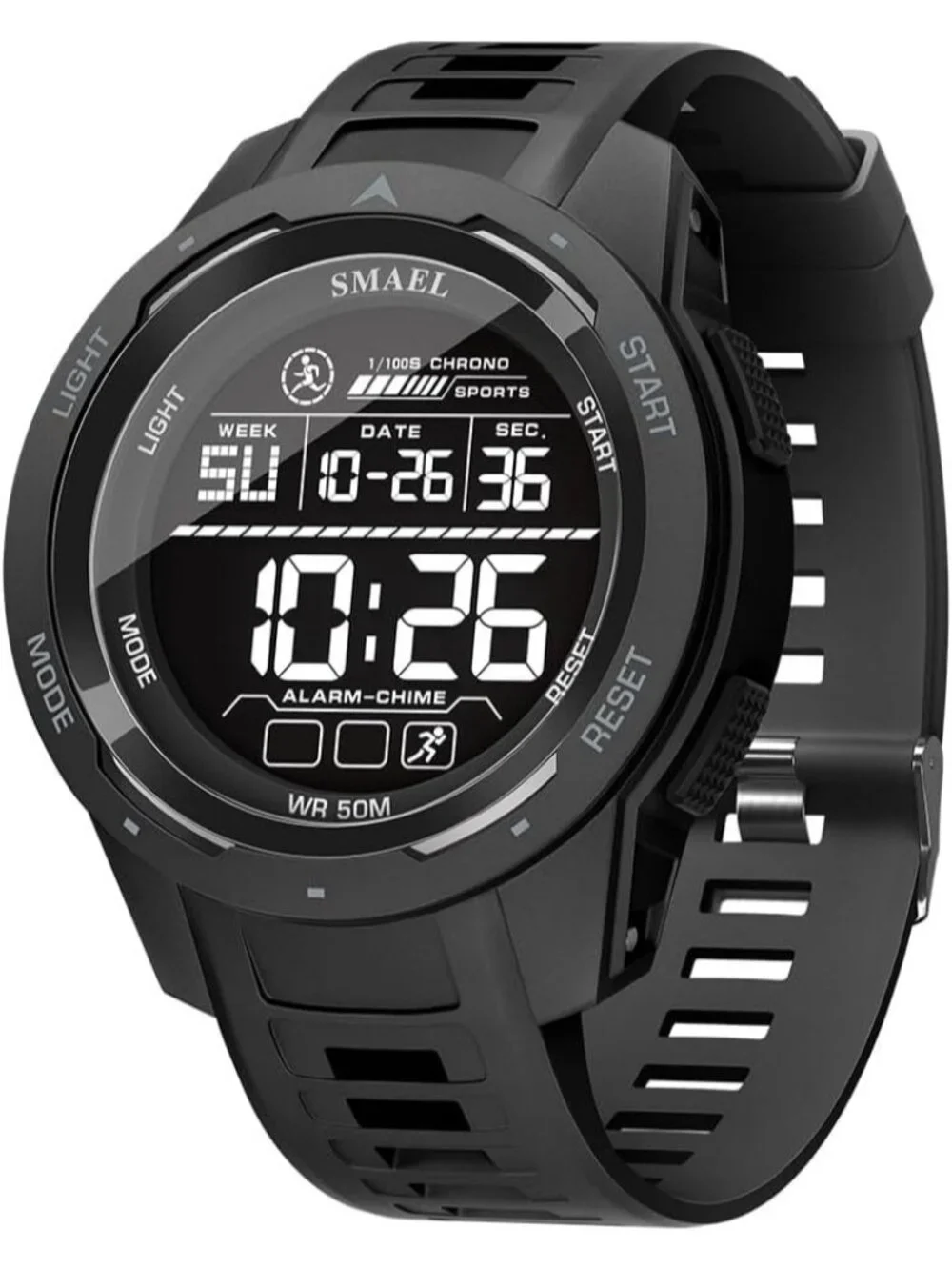Men's Black Analog Quartz Sports Waterproof Military Casual LED Digital Watch